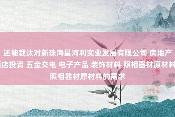 还能裁汰对新珠海星河利实业发展有限公司 房地产投资 酒店投资 五金交电 电子产品 装饰材料 照相器材原材料的需求